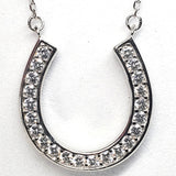 Sterling Silver Moissanite Horse Shoe Pendant SSJ-13727
