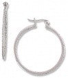 Sterling Silver Diamond In/Out Hoop Earrings SSJ-13748