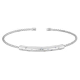 Bella Cavo Sterling Silver Bar Floating Cubic Zirconia Bracelet BEL-10437