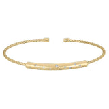 Bella Cavo Sterling Silver Yellow Bar Floating Cubic Zirconia Bracelet BEL-10438