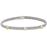 Bella Cavo White and Yellow Gold Bez Cubic Zirconia Cuff Bracelet BEL-10449