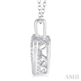 1/20 ctw Heart Shape Diamond Emotion Pendant in Sterling Silver with Chain
