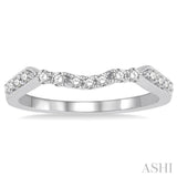 1/5 ctw Round Cut Diamond Wedding Band in 14K White Gold