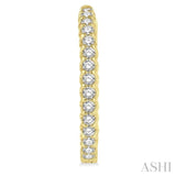 2.00 ctw Inside-Out Round Cut Diamond Hoop Earrings in 14K Yellow Gold