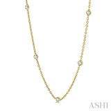 2.00 ctw Round Cut Diamond Fashion Necklace in 14K Yellow Gold