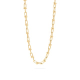Gold Finish Stainless Steel Equestrian Link Chain 16" SSJ-13654