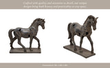 Brown Resin Cracked Horse On Stand 16in ZGT-06057