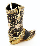 Jeweled Black Boot Trinket Box ZGT-6049