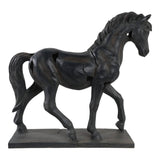 Brown Resin Cracked Horse On Stand 16in ZGT-06057