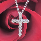 Sterling Silver .25 CTW Lab Diamond Cross Pendant DPD-27037