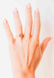 Kelly Herd Sterling Silver Blue & Clear CZ Horseshoe Ring SCZ-10016