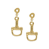 Susan Shaw Gold Plated Horse Bit Knot Post Earrings ZGF-05151