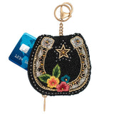 Good Luck Beaded Horse Shoe Coin Purse/Key Fob ZGT-06011