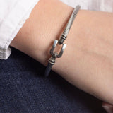 Stainless Steel Buckle Clasp Bangle Bracelet SSJ-13645