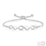 Sterling Silver Three Infinity Bolo Bracelet SDM-11385