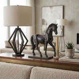 Brown Resin Cracked Horse On Stand 16in ZGT-06057