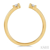 1/10 Ctw Open Center Round Cut Diamond Stackable Petite Ring in 10K Yellow Gold