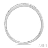 1/10 Ctw Wide Split Round Cut Diamond Twist Ring in 10K White Gold