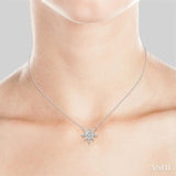 1/10 ctw Star Round Cut Diamond Petite Fashion Pendant With Chain in 10K White Gold