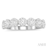 1/2 ctw Jointed Circular Mount Lovebright round Cut Diamond Ring in 14K White Gold