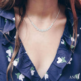 2.00 ctw Round Cut Diamond Lovebright Necklace in 14K White Gold