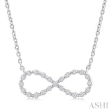 Sterling Silver Diamond Infinity Pendant SDM-11380