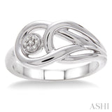 Sterling Silver Diamond Love Knot Ring SDM-11379