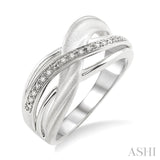 Sterling Silver Diamond Criss Cross Fashion Ring SDM-11378