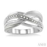 Sterling Silver Diamond Criss Cross Fashion Ring SDM-11378