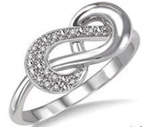Sterling Silver Diamond Infinity Ring SDM-11386