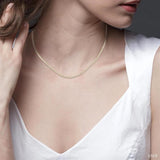 3.00 ctw Round Cut Diamond Tennis Necklace in 14K Yellow Gold