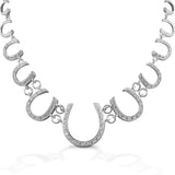 Kelly Herd CZ Multi Horseshoe Necklace in Sterling Silver SCZ-10022