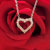 Sterling Silver .25ctwLab Diamond Heart Pendant DPD-27025