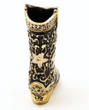 Jeweled Black Boot Trinket Box ZGT-6049