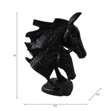 Black Metal Horse and Foal Sculpture 10in ZGT-06055