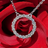 Sterling Silver .50 CTW Lab Diamond Circle Pendant DPD-27033