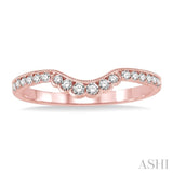 1/5 Ctw Round Cut Diamond Wedding Band in 14K Rose Gold