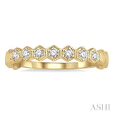 1/6 Ctw Round Cut Diamond Stackable Band 14K Yellow Gold