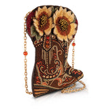 Mary Frances Floral Crossbody Beaded Cowboy Boot Bag ZGT-06122