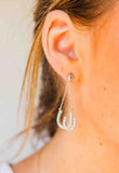 Kelly Herd CZ Double Horseshoe Earrings in Sterling Silver SCZ-10019