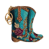 Kickin' Around Beaded Cowboy Boots Coin Purse/Key Fob ZGT-06012