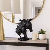 Black Metal Horse and Foal Sculpture 10in ZGT-06055