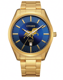 Citizen Quartz Gents Yellow Blue Face Walking Horse Watch WAT-08074