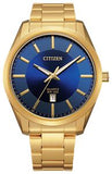 Citizen Quartz Gents Yellow Blue Face Walking Horse Watch WAT-08074
