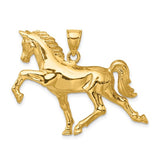 14k Yellow Gold 3-D Walking Horse GCM-21883