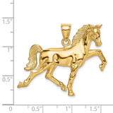 14k Yellow Gold 3-D Walking Horse GCM-21883