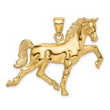 14k Yellow Gold 3-D Walking Horse GCM-21883