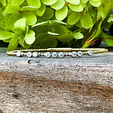 14K Two-Tone Gold Diamond Bezel Bangle DBR-23165