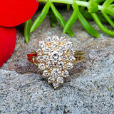 14K Gold Diamond Cluster Ring DEJ-24520