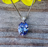 10K White Gold Diamond Tanzanite Pendant DPD-26983